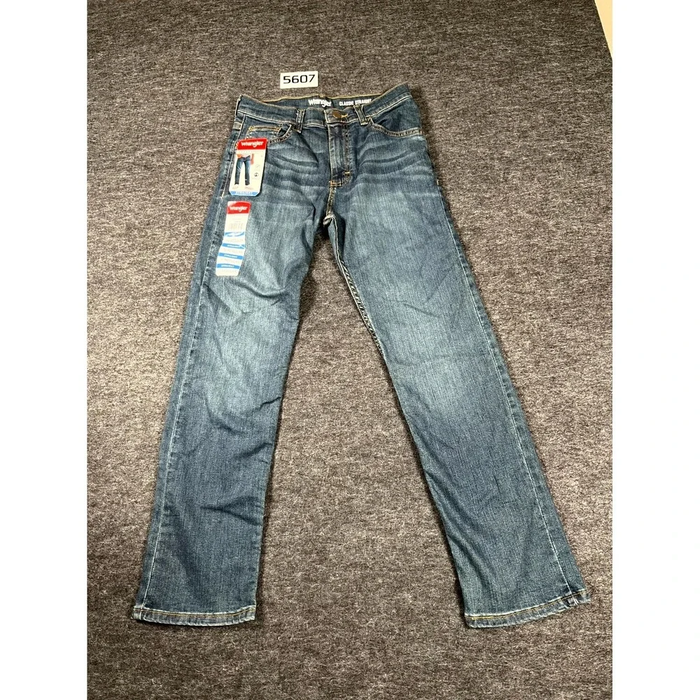 Wrangler 5 Star Jeans Boys 14 Blue Denim Cotton Medium Wash Classic‎ Fit